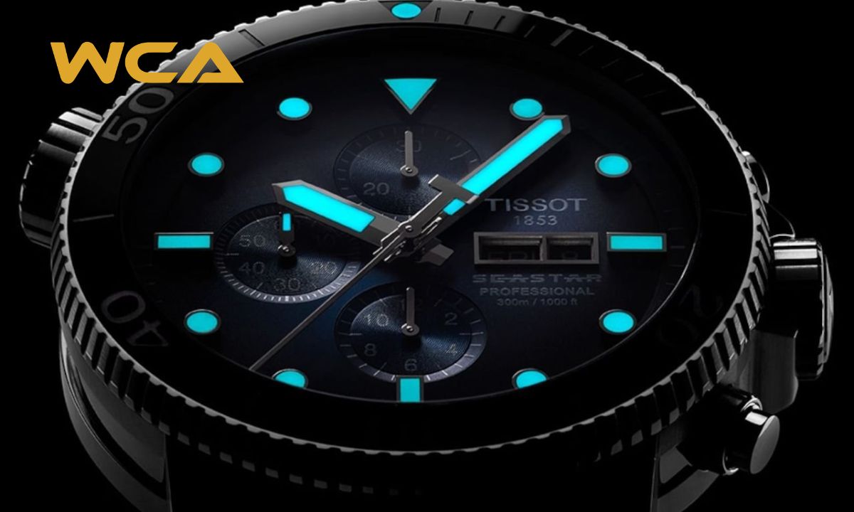 Cách phân biệt đồng hồ Tissot thật giả nhanh chóng tại nhà 5 Dạ quang trên đồng hồ Tissot chính hãng thường sáng đều, rõ nét và không lem