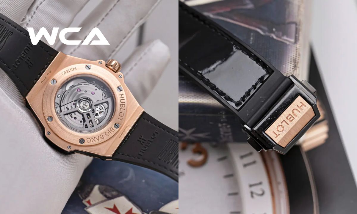 Gợi ý 8 cách phân biệt đồng hồ Hublot thật giả chính xác, dễ dàng 5 Khóa và mặt đáy đồng hồ Hublot