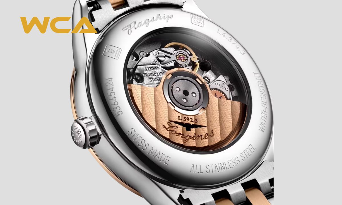 Bí quyết nhận biết đồng hồ Longines chính hãng cực chuẩn xác 3 Các chi tiết và ký hiệu được khắc sắc nét, mã máy phải phù hợp với đúng mẫu đồng hồ
